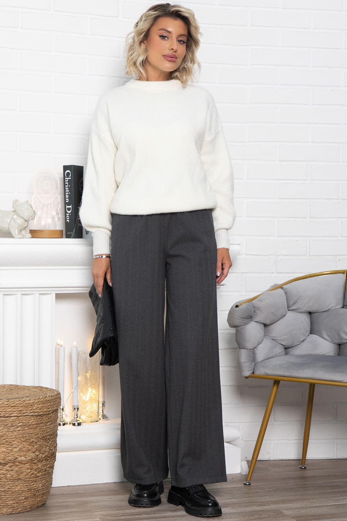 Брюки прямые Лиора (серые) Б15006-8М