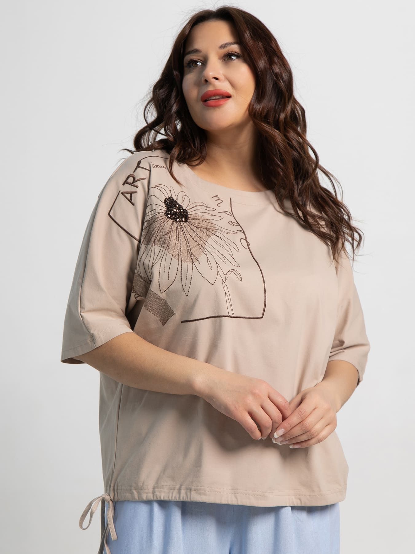 Блуза Злата (бежевая) Б15526-4М