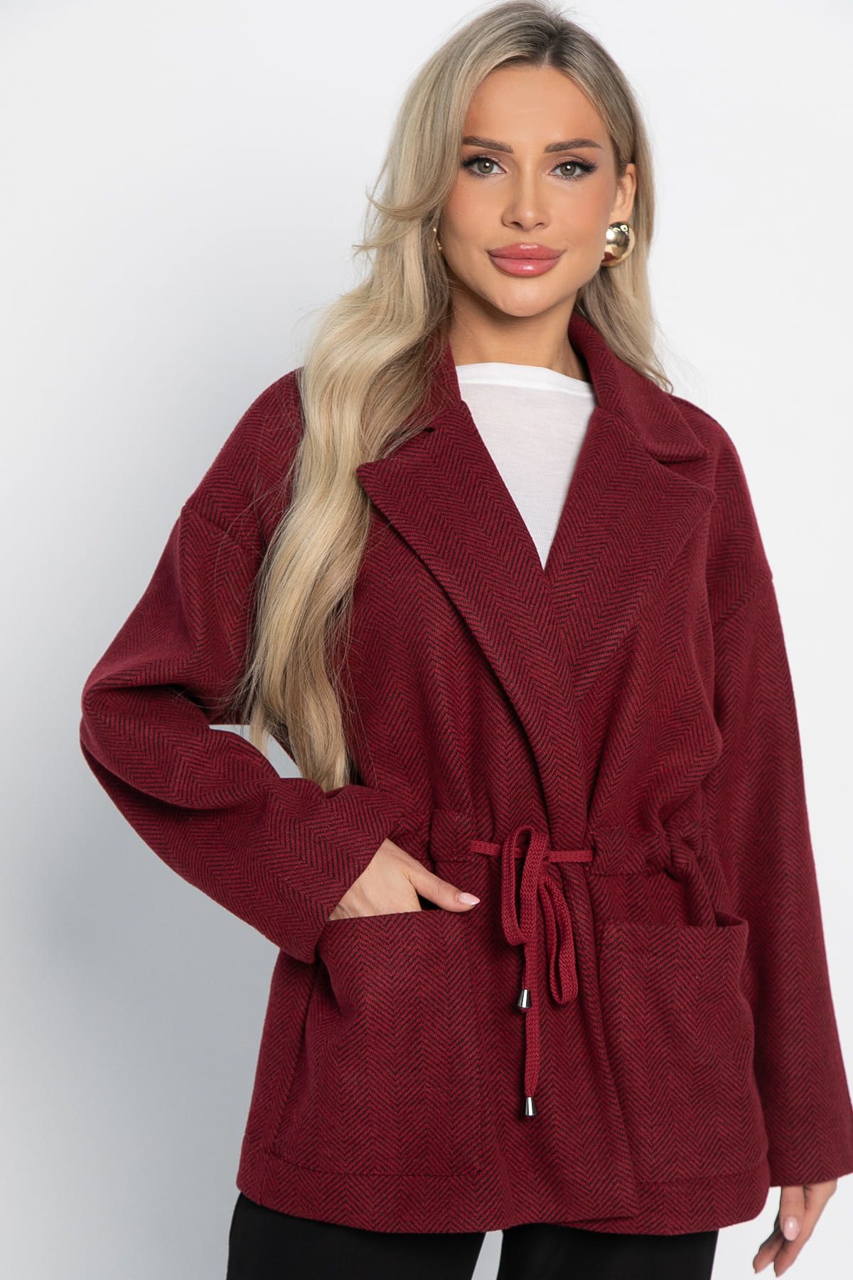 Пальто-пиджак (бордо) Б15083-7М
