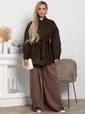 Пальто Мелания (горький шоколад) Б15185-5М