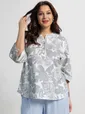 Блуза Блунди (бело-серая) Б15528-4М
