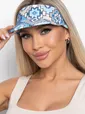 Козырек хлопковый (мозаика/голубой) КЗ47
