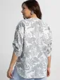 Блуза Блунди (бело-серая) Б15528-4М