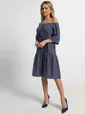 Платье с поясом Дафна (синее) П15523-8М