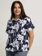 Блуза Флорал (синяя) Б15655-20М