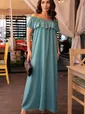 Платье Элинор макси (серо-голубое) П15798-12М
