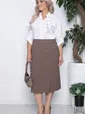 Юбка Классика стиля (коричневая) Ю10732