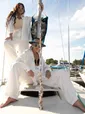 Брюки льняные Тропик (белые) Б16030-1М