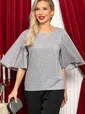 Блуза праздничная Ты ослепляешь! (серая) Б14699-7М