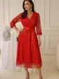 Платье праздничное Северное сияние (красное) П14398-5М