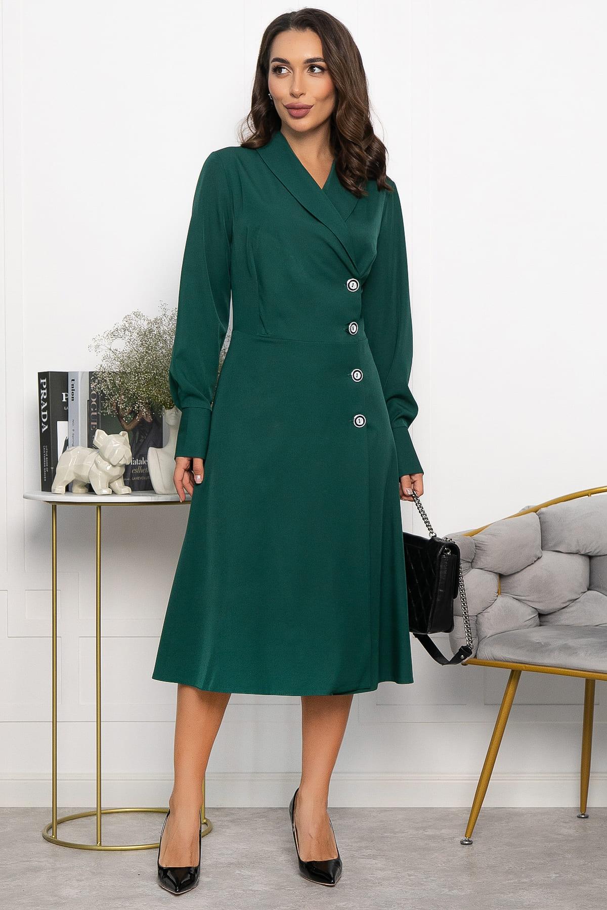 Платье Соломия (зеленое) П14215-5М