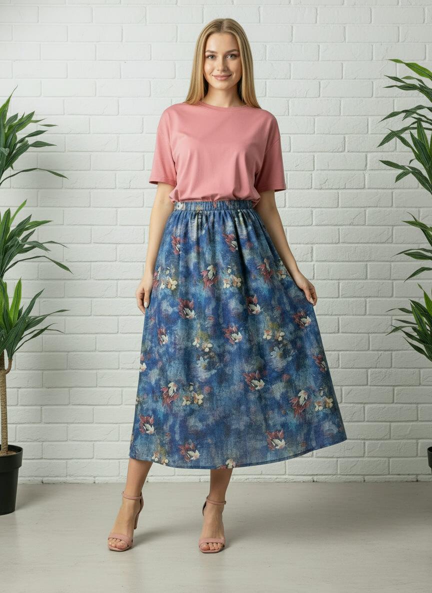 Юбка Льюис (синяя) Ю15574-10М