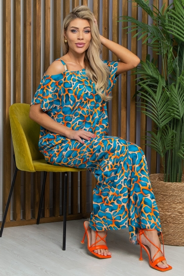 Костюм Асвари (голубо-оранжевый) К13457-5М