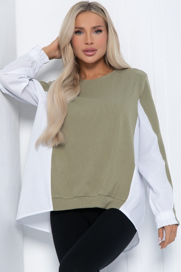 Джемпер Адина (оливково-белый) Б12209-5