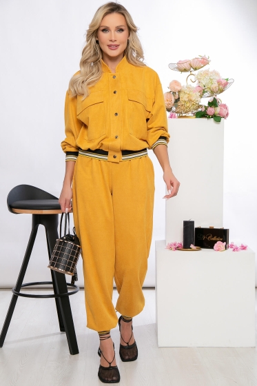 Костюм "Модное заявление" (горчица) К5534