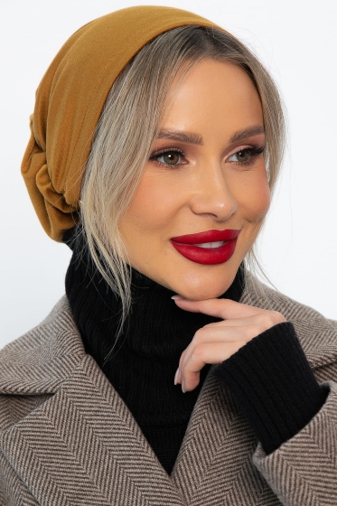 Чалма с резинкой (горчичная) ЧР7-23М