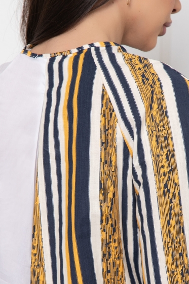 Платье "Нежное послание" (вайт/горчица) П5967