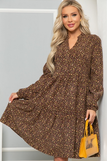 Платье "Игривое настроение" (цветочный принт) П4926