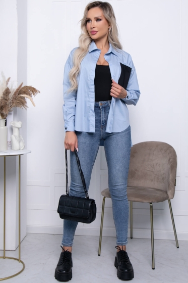 Рубашка "Акцент" (голубая) Б4227