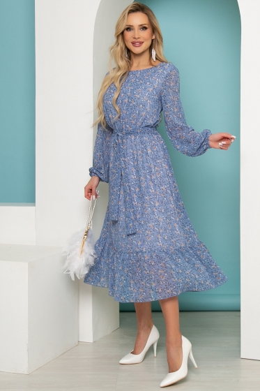 Платье "Фортуна" (синяя лазурь) П3452 capsule