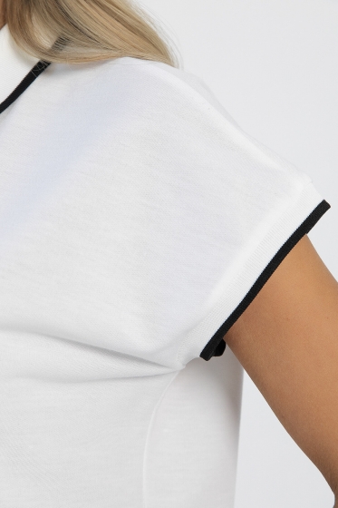 Поло Юлиана (белое/полоска) Б13073-10М