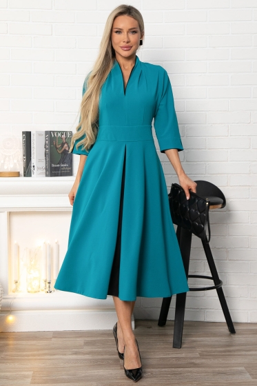 Платье вечернее Леди Удача (бирюзовое) П14850-18М