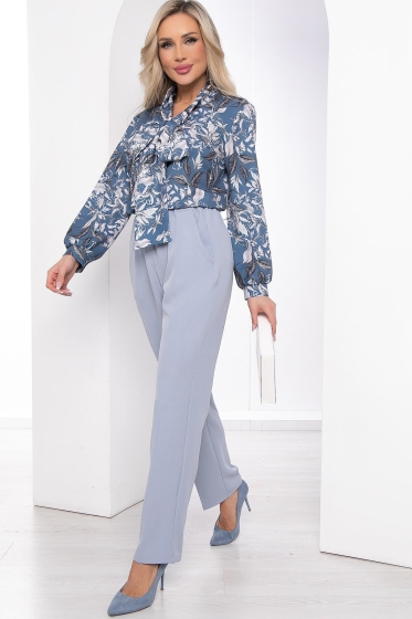 Блуза "Эстелла" (синяя) Б8419