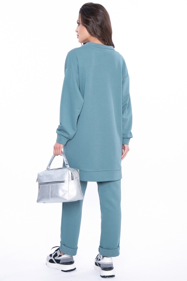 Костюм из футера "Осенний вечер" (зеленое море) К2763