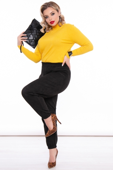 Джоггеры из замши (блэк) Б3048