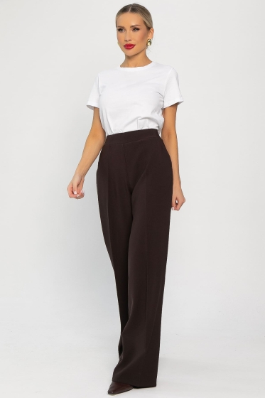 Брюки на резинке Лавриона (кофе) Б14261-18М
