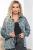 Блуза "Рейна" (лео мята) Б5370 Блуза "Рейна" (лео мята) Б5370