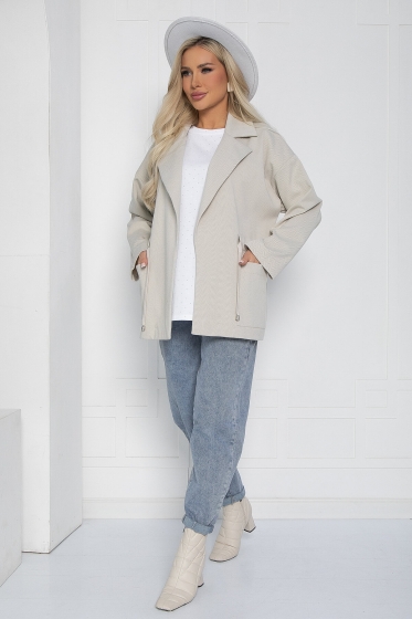 Пальто- пиджак (бежевый) Б12633-7
