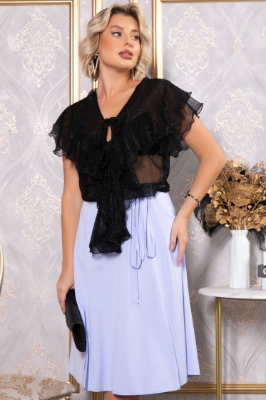 Платье Анхела (черно-голубое) П14750-39М