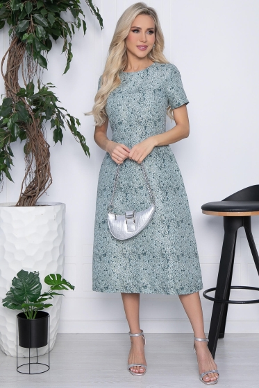 Платье Кокетливая (зеленое) П10374