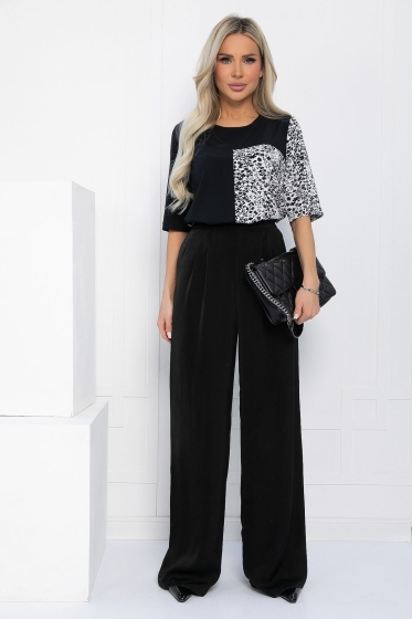 Блуза Шаг вперед (черная) Б12719-25