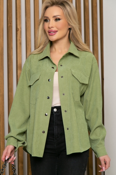Рубашка "На пульсе моды" (нежная зелень) Б4562