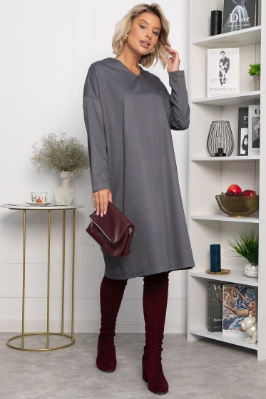 Платье Хюгге (темно-серое) П14121-25М