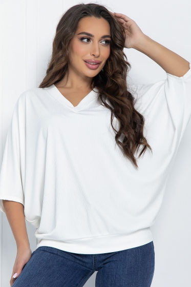 Блуза Вэнсдей (белая) Б11457