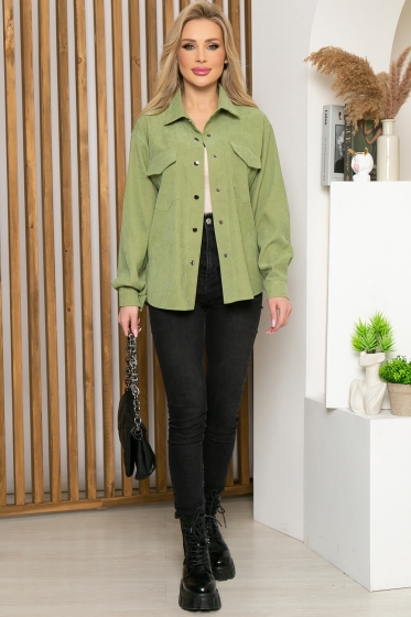 Рубашка "На пульсе моды" (нежная зелень) Б4562