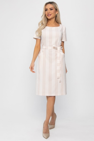 Платье Европейский шик (бежевое) П13752-19М