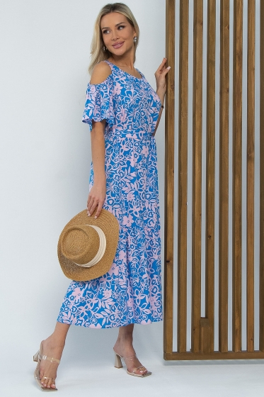 Платье Марианна (сине-розовое) П13472-5М