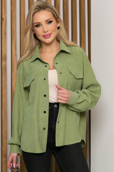 Рубашка "На пульсе моды" (нежная зелень) Б4562