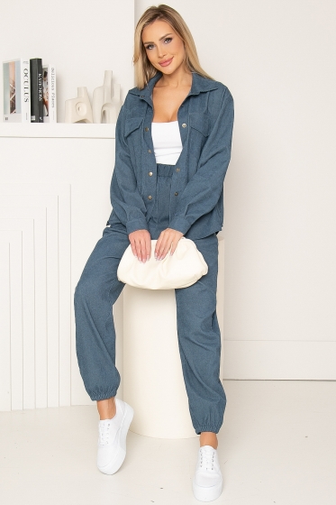 Костюм "На пульсе моды" (пыльно-голубой) К3326