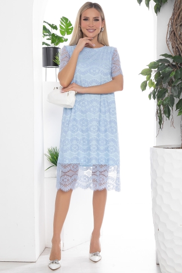 Платье Шантильи голубое П10122