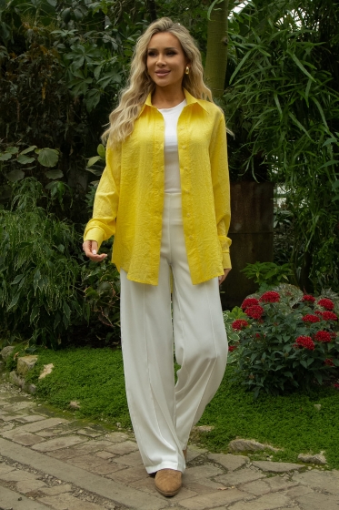 Рубашка Воздушное настроение (желтая) Б13487-7М