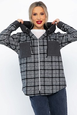 Рубашка с капюшоном Стокгольм (серая) Б14593-50М Рубашка с капюшоном Стокгольм (серая) Б14593-50М