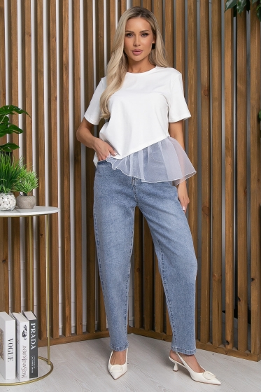 Блуза Нежный взгляд (белая) Б13266-7М